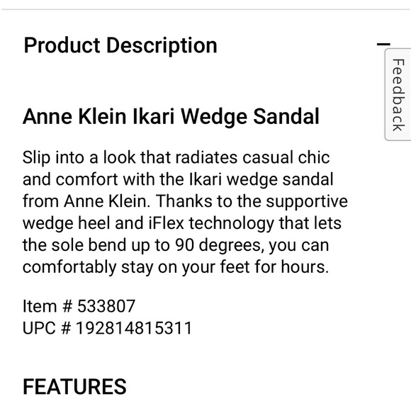 Anne Klein Ivana wedge sandal with cork bottom - Picture 16 of 16